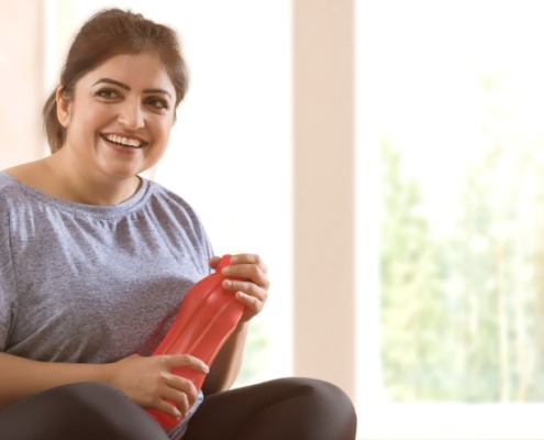 ADHD woman taking a break from exercising.