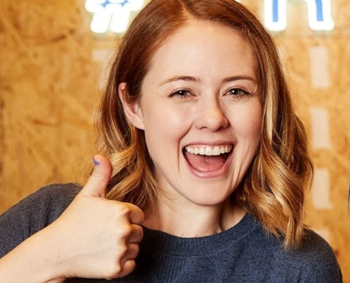 Jessica McCabe with thumbs up